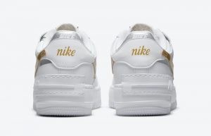 Nike Air Force 1 Shadow White Gold Womens DM3064-100 05
