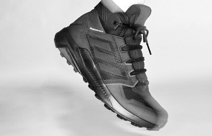 Pharrell adidas Terrell Mid Trailmaker Black GZ8342 on foot 01