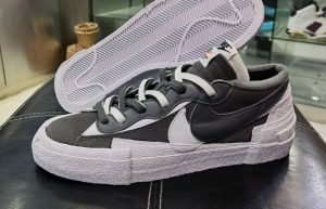 Sacai Nike Blazer Low Dark Grey White DD1877-002 02