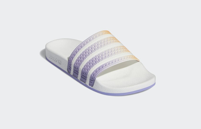 adidas Adilette Slides White Light Purple Womens GV7757 02