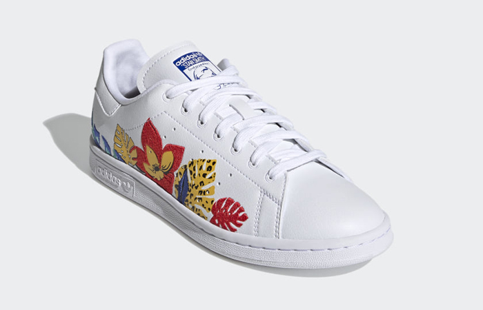adidas Stan Smith Cloud White Vivid Red Womens FY5090 02