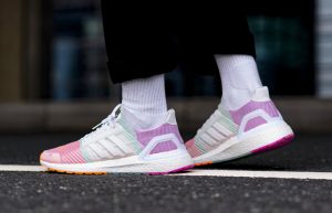 adidas Ultra Boost DNA CC1 White Pink FZ2542 on foot 01