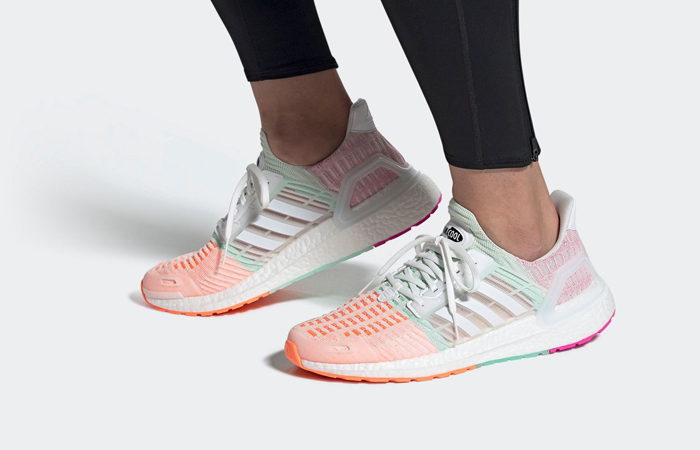 adidas Ultra Boost DNA CC1 White Pink FZ2542 on foot 03