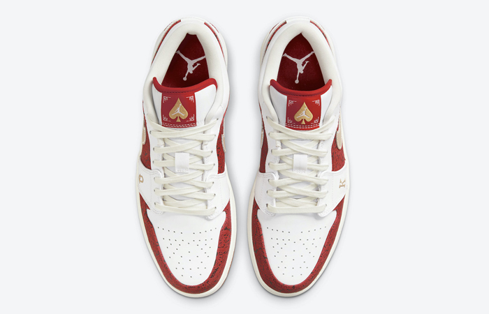 Air Jordan 1 Low Spades White Red DJ5185-100 07