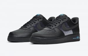 Nike Air Force 1 Low Black Blue Reflective DH2475-001 02