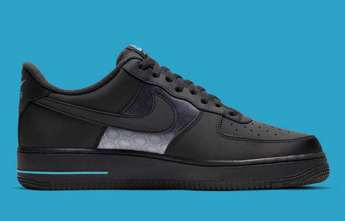 Nike Air Force 1 Low Black Blue Reflective DH2475-001 right