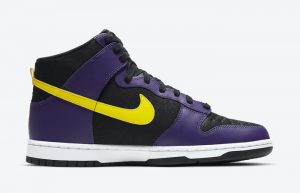 Nike Dunk High EMB Lakers Purple Yellow DH0642-001 06