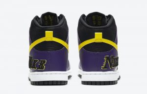 Nike Dunk High EMB Lakers Purple Yellow DH0642-001 08
