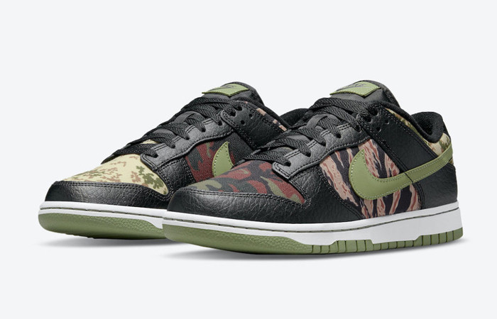 Nike Dunk Low SE Oil Green DH0957-001 front corner