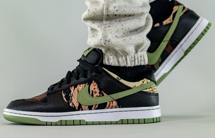 Nike Dunk Low SE Oil Green DH0957-001 on foot 02