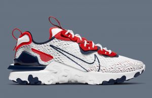 Nike React Vision White Navy Red CW7355-100 right