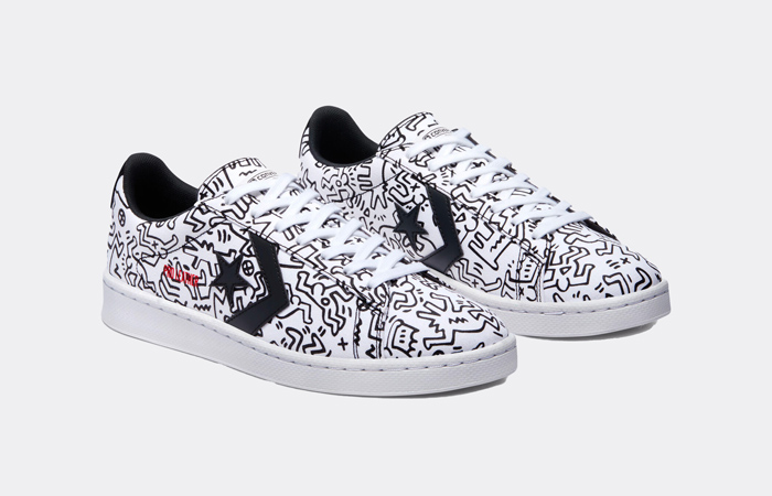 Keith Haring Converse Pro Leather Low White 171857C 02
