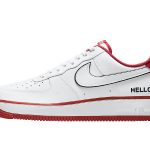 Nike Air Force 1 Hello White University Red CZ0327-100