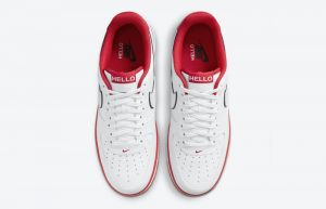 Nike Air Force 1 Hello White University Red CZ0327-100 04