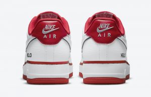 Nike Air Force 1 Hello White University Red CZ0327-100 05