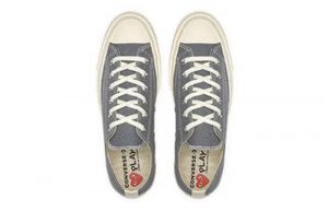 CDG Play Converse Chuck 70 Low Steel Gray 171849C up