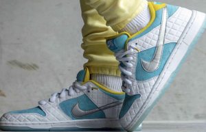 FTC Nike SB Dunk Low White Lagoon Pulse DH7687-400 onfoot 03