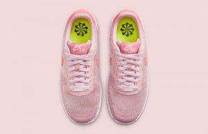 Nike Air Force 1 Low Crater Flyknit Pink Womens DC7273-600 up