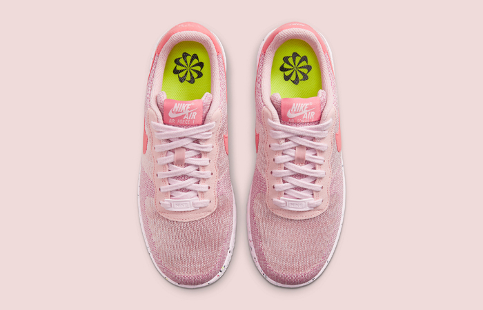 Nike Air Force 1 Low Crater Flyknit Pink Womens DC7273-600 up