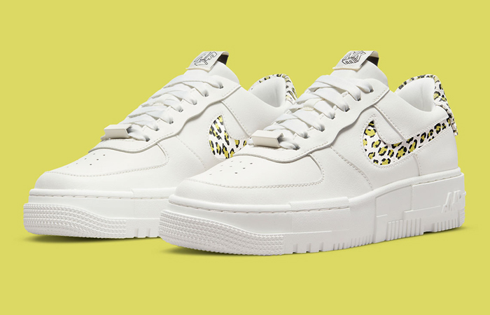 Nike Air Force 1 Pixel White Leopard Womens DH9632-101 front corner