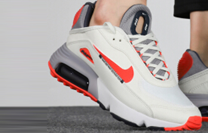 Nike Air Max 2090 White Red DH7708-100 onfoot 01