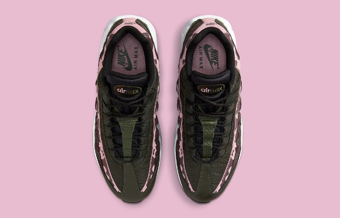 Nike Air Max 95 Camo Olive Pink Womens DN5462-200 up