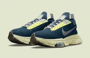 Nike Air Zoom Type Crater Navy Yellow DH9628-400 front corner