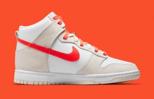 Nike Dunk High First Use White Orange DH6758-100 right