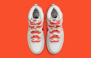 Nike Dunk High First Use White Orange DH6758-100 up