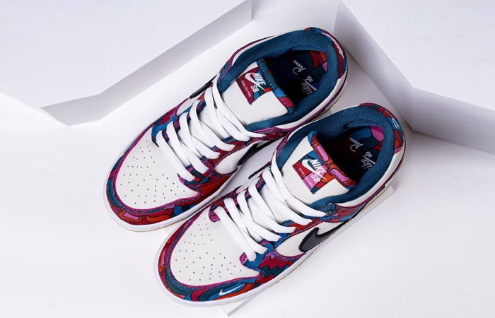 Parra Nike SB Dunk Low Fire Pink Gym Red DH7695-102 up