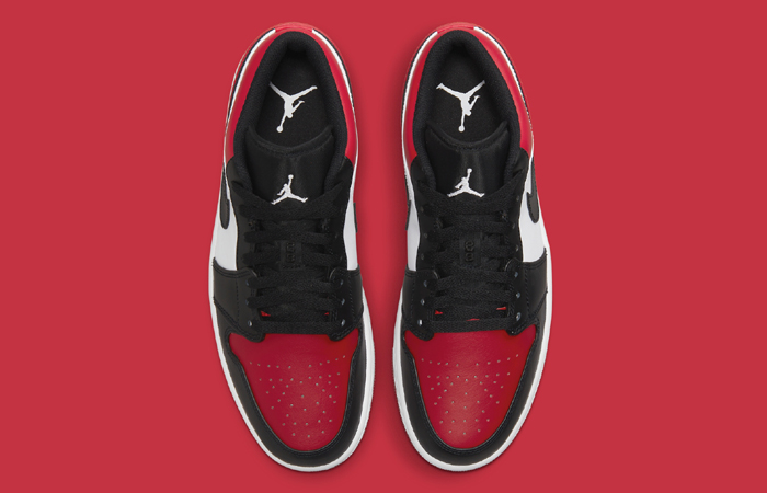 Air Jordan 1 Low Bred Toe Black University Red 553558-612 – Fastsole