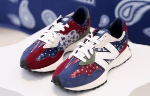 New Balance 327 Paisley Pack Red Blue MS327DWU front corner