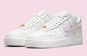 Nike Air Force 1 Off-White Pink Womens DQ0826-100 front corner