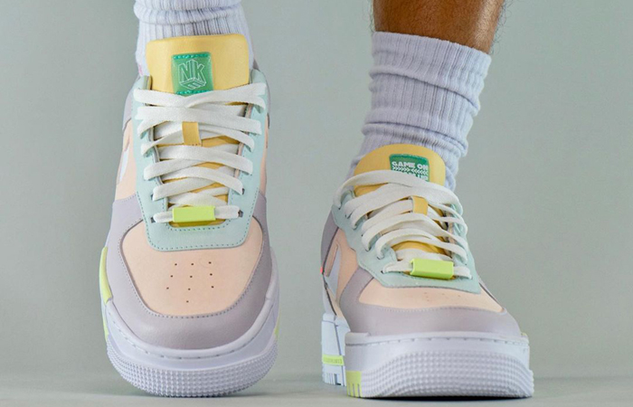 Nike Air Force 1 Pixel Yellow Soft Green DO2330-511 onfoot 06