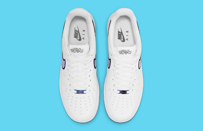Nike Air Force 1 White Blue Iridescent DN4925-100 up