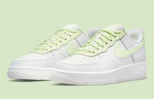 Nike Air Force 1 White Green Womens 315115-166 front corner