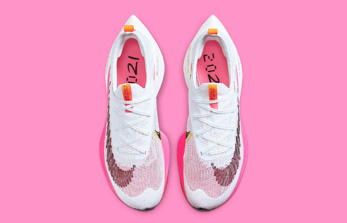 Nike ZoomX AlphaFly NEXT Rawdacious Whie Pink DJ5455-100 up