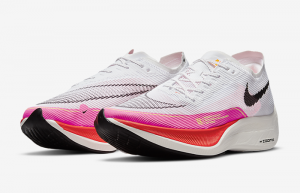 Nike ZoomX Vaporfly Next% 2 White Pink DJ5457-100 front corner