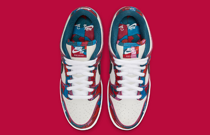 Parra Nike SB Dunk Low White Fireberry DH7695-600 up