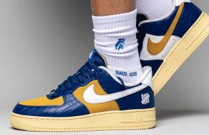 Undefeated Nike Air Force 1 Low Blue Croc DM8462-400 onfoot 01