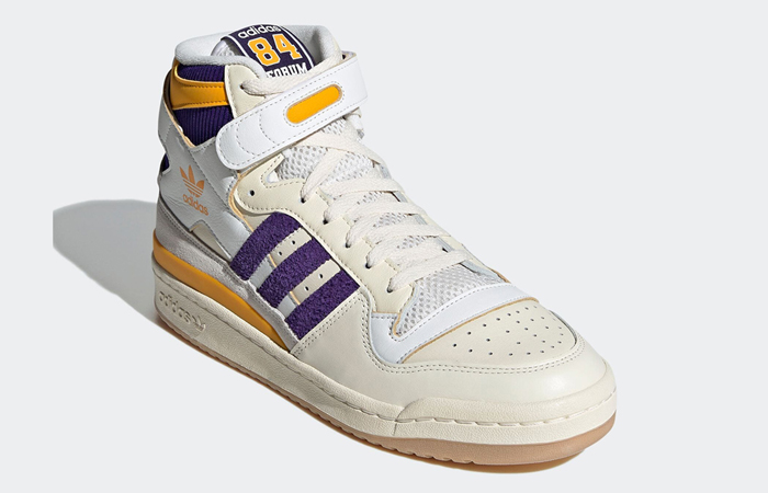 adidas Forum 84 High Lakers Off-White GX9054 front corner