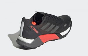 adidas Terrex Agravic Ultra Trail Black Solar Red FY7628 back corner