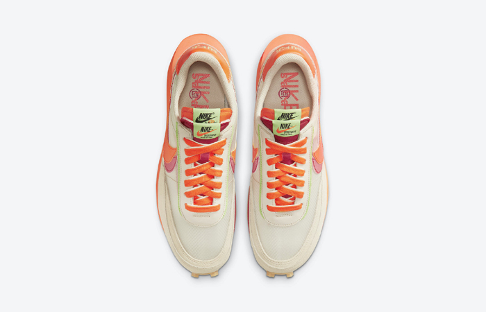 Clot Sacai Nike LDWaffle Net Orange Blaze DH1347-100 up