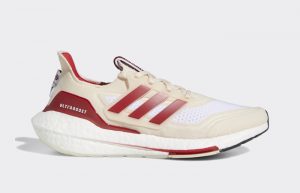 NCAA adidas Ultraboost 21 Cloud White Red GX7970 right