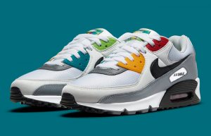 Nike Air Max 90 White Multi DM8151-100 front corner