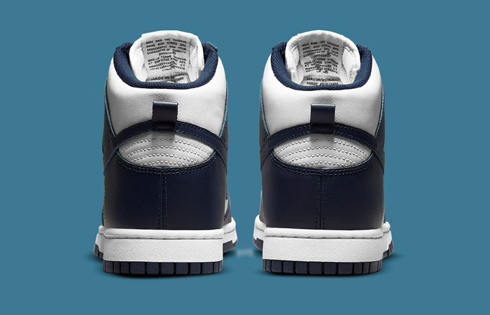 Nike Dunk High Midnight White Navy Release DD1399-104 back