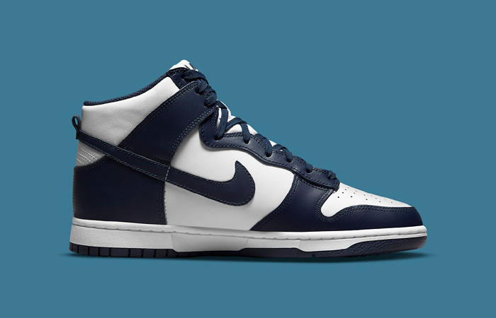 Nike Dunk High Midnight White Navy Release DD1399-104 right