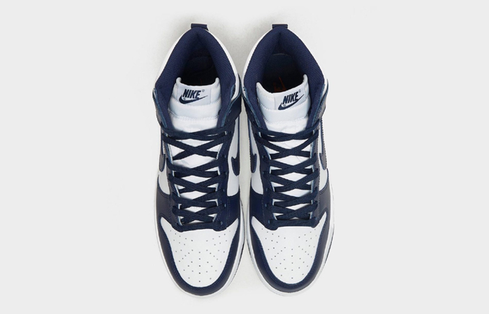 Nike Dunk High Midnight White Navy Release DD1399-104 up