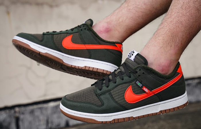 Nike Dunk Low Toasty Olive DD3358-300 onfoot 03