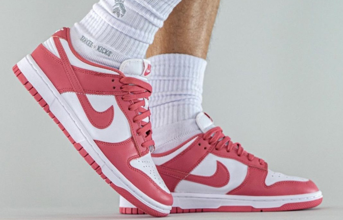Nike Dunk Low White Archeo Pink DD1503-111 on foot 01